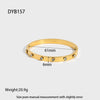 Wholesale Stainless Steel Geometric Ins Style Electroplated Cross Open Bracelet Jewelry
