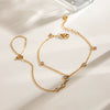 Wholesale Stainless Steel Geometric Ins Style Light Luxury Women's Bracelet With Electroplating