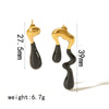 Wholesale Stainless Steel Geometric Irregular Earrings For Women With Electroplating Treatment