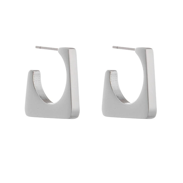 Wholesale Stainless Steel Geometric Irregular Electroplated Women's Earrings