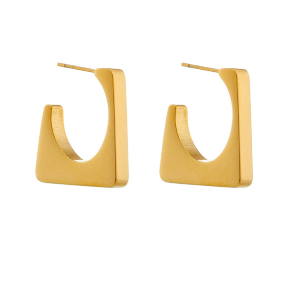 Wholesale Stainless Steel Geometric Irregular Electroplated Women's Earrings
