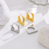 Wholesale Stainless Steel Geometric Irregular Electroplated Women's Earrings