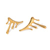 Wholesale Stainless Steel Geometric Irregular Liquid Earrings Jewelry With Electroplating For Women