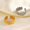 Wholesale Stainless Steel Geometric Irregular Open Ring For Women With Electroplating Treatment