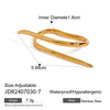 Wholesale Stainless Steel Geometric Irregular Opening Ring Electroplated Hand Jewelry