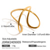 Wholesale Stainless Steel Geometric Irregular Opening Ring Electroplated Hand Jewelry