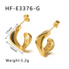 Wholesale Stainless Steel Geometric Irregular Twisted Earrings For Women With Electroplating Treatment