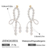 Wholesale Stainless Steel Geometric Irregular Winding Women's Earrings With Electroplating