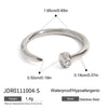 Wholesale Stainless Steel Geometric Jewelry Ring And Bracelet With Electroplating Treatment