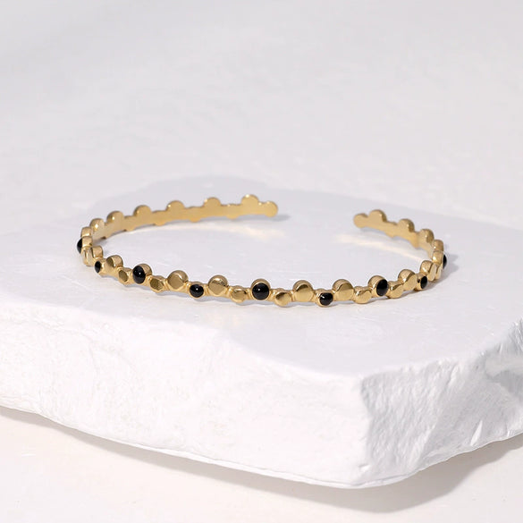 Wholesale Stainless Steel Geometric Joker Bracelet With 18K Gold Plated Electroplating Simple And High Sense