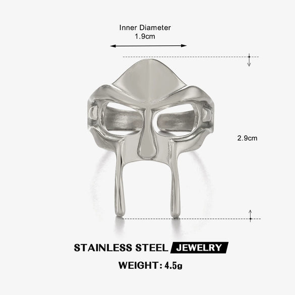 Wholesale Stainless Steel Geometric Lady's Hiphop Style Ring With 18K Goldplated Electroplating