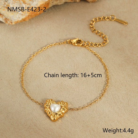 Wholesale Stainless Steel Geometric Lava Love Necklace For Women Electroplated Fashion Style