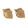 Wholesale Stainless Steel Geometric Leaf Textured Electroplated Earrings For Women With Light Luxury Temperament