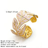 Wholesale Stainless Steel Geometric Leafshaped Electroplated Oilpressed Bracelet