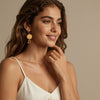 Wholesale Stainless Steel Geometric Letter Number Text Pattern Plated 18K Real Gold Niche Design Women's Earrings