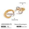 Wholesale Stainless Steel Geometric Light Luxury Earrings For Women Electroplated Gold And Silver Colormatching