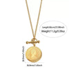 Wholesale Stainless Steel Geometric Light Luxury Electroplated Round Queen Head Portrait Pendant Necklace Jewelry Unisex