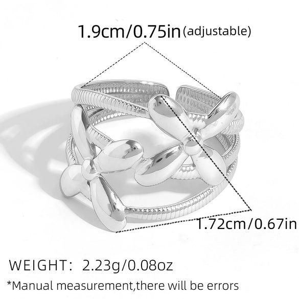 Wholesale Stainless Steel Geometric Line Jewelry Sets With Pvd Furnace Vacuum Real Gold Plating Unisex Rings And Bracelets