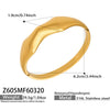 Wholesale Stainless Steel Geometric Line Ring Buckle Bracelet Set 18K Gold Plated Accessories