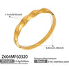 Wholesale Stainless Steel Geometric Line Ring Buckle Bracelet Set 18K Gold Plated Accessories