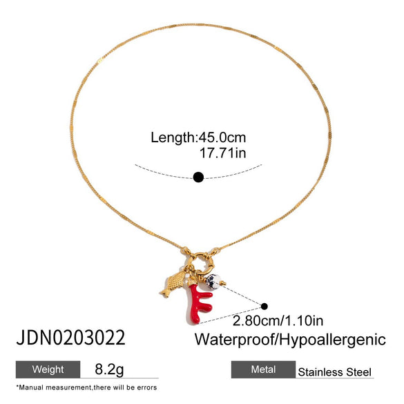 Wholesale Stainless Steel Geometric Loose Necklace For Women With Electroplating Design