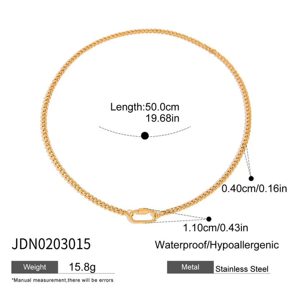 Wholesale Stainless Steel Geometric Loose Necklace For Women With Electroplating Design