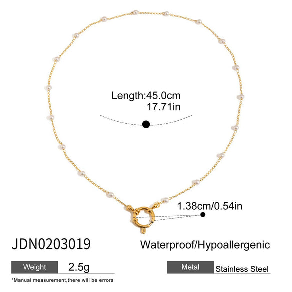 Wholesale Stainless Steel Geometric Loose Necklace For Women With Electroplating Design