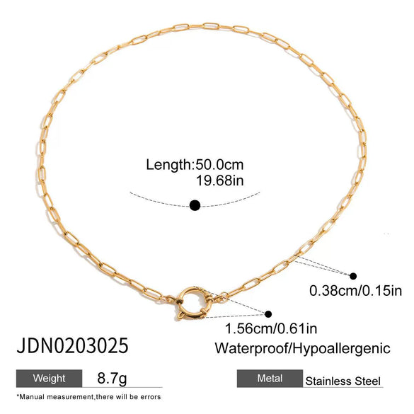 Wholesale Stainless Steel Geometric Loose Necklace For Women With Electroplating Design