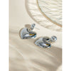 Wholesale Stainless Steel Geometric Love Ball Earrings Jewelry For Women With Electroplating