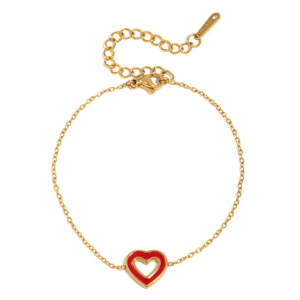 Wholesale Stainless Steel Geometric Love Bracelet For Women With Electroplating Light Luxury High End Jewelry