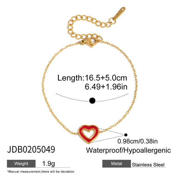 Wholesale Stainless Steel Geometric Love Bracelet For Women With Electroplating Light Luxury High End Jewelry
