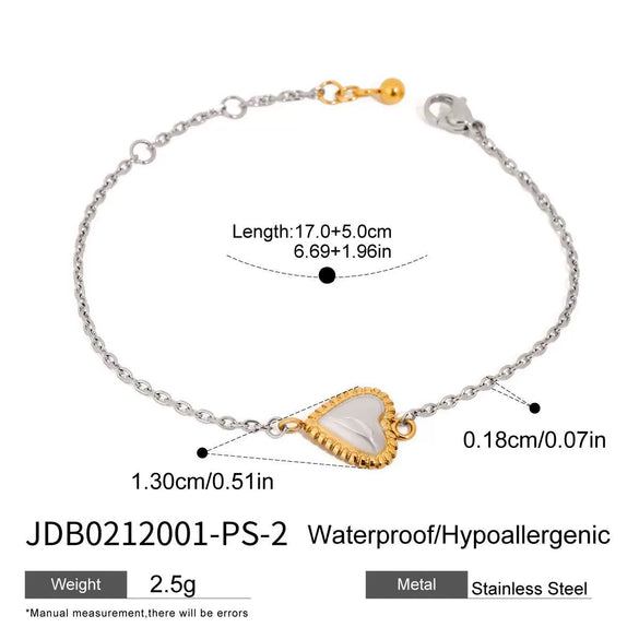 Wholesale Stainless Steel Geometric Love Bracelet With Gold And Silver Color Matching And Electroplating Treatment For Women