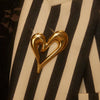 Wholesale Stainless Steel Geometric Love Brooch Electroplated Light Luxury Design Simple Versatile For Women