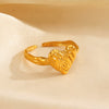 Wholesale Stainless Steel Geometric Love Heartshaped Ring For Women With Electroplating