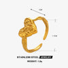 Wholesale Stainless Steel Geometric Love Heartshaped Ring For Women With Electroplating