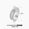 Wholesale Stainless Steel Geometric Love Open Ring For Women 18K Gold Plated
