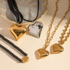 Wholesale Stainless Steel Geometric Love Peach Heart Necklace For Women With Electroplating Treatment