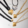 Wholesale Stainless Steel Geometric Love Peach Heart Necklace For Women With Electroplating Treatment