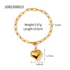 Wholesale Stainless Steel Geometric Love Peach Heart Necklace For Women With Electroplating Treatment