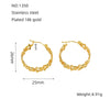 Wholesale Stainless Steel Geometric Love Star Hollow Hoop Earrings For Women With Electroplating Treatment