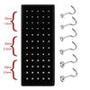 Wholesale Stainless Steel Geometric Ltype Nose Ring Set With Diamonds Puncture Jewelry Unisex