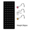 Wholesale Stainless Steel Geometric Ltype Nose Ring Set With Diamonds Puncture Jewelry Unisex