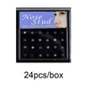 Wholesale Stainless Steel Geometric Ltype Nose Ring Set With Diamonds Puncture Jewelry Unisex