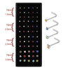 Wholesale Stainless Steel Geometric Ltype Nose Ring Set With Diamonds Puncture Jewelry Unisex