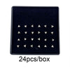 Wholesale Stainless Steel Geometric Ltype Nose Ring Set With Diamonds Puncture Jewelry Unisex
