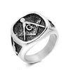 Wholesale Stainless Steel Geometric Men's Ring With Polishing