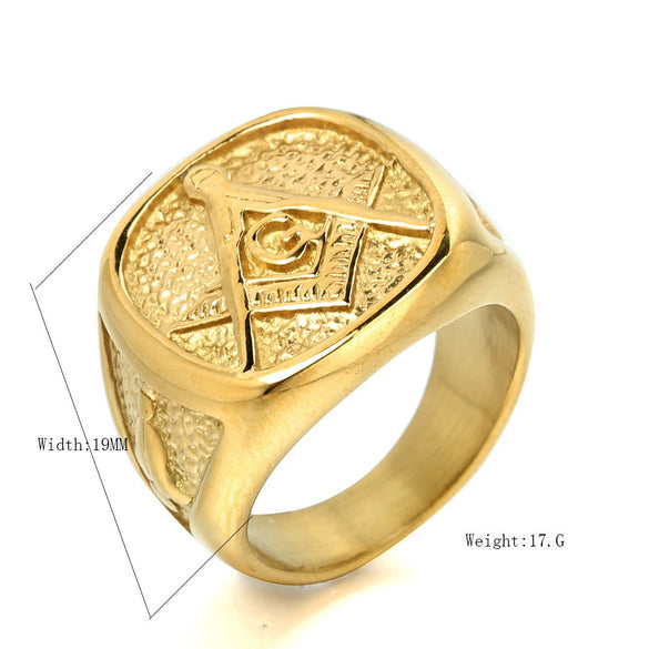 Wholesale Stainless Steel Geometric Men's Ring With Polishing