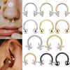 Wholesale Stainless Steel Geometric Minimalist Electroplated Cring Puncture Nasal Ring And Ear Bone Nail