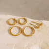 Wholesale Stainless Steel Geometric Minimalist Electroplated Women's Earrings