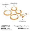 Wholesale Stainless Steel Geometric Minimalist Electroplated Women's Earrings
